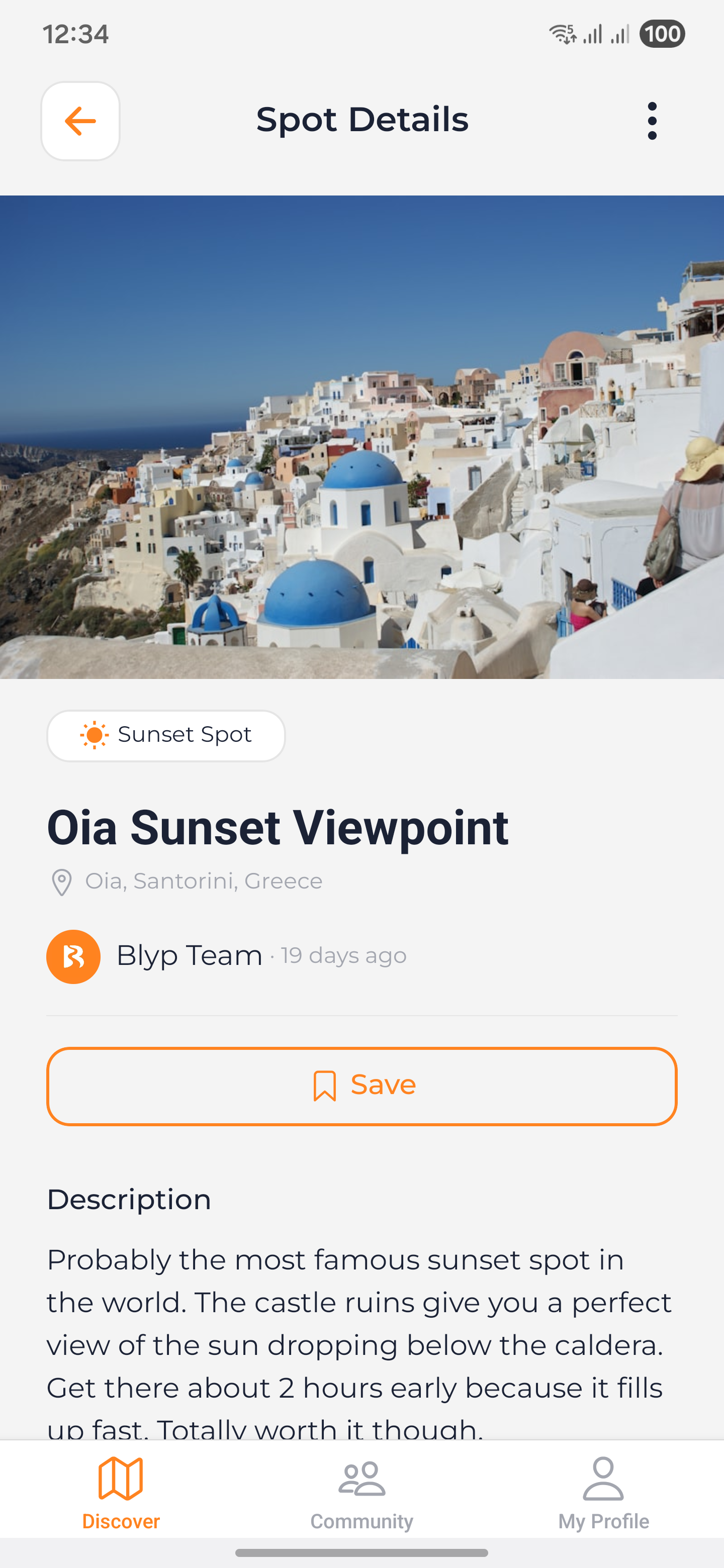 Spot details with photos, tips, and ratings